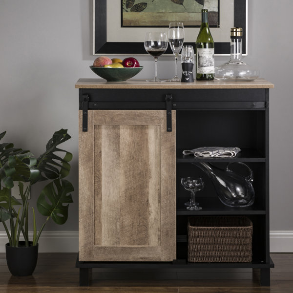 Kathy ireland home by bush furniture ironworks bar cabinet with wine online storage